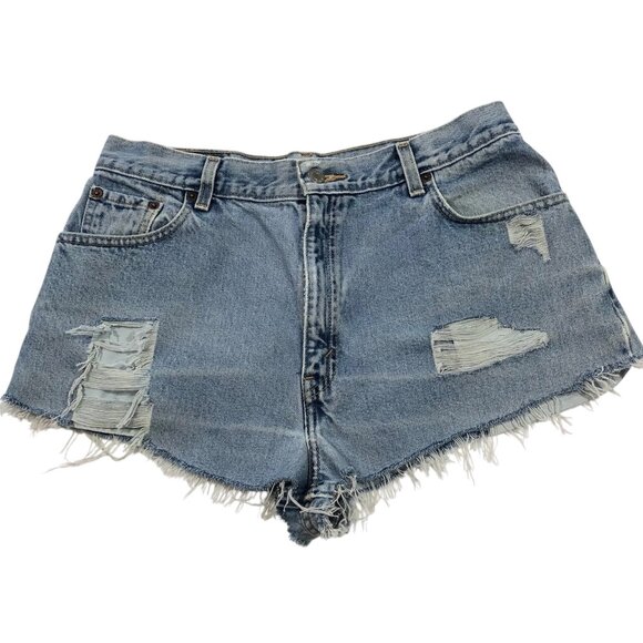 Levi's Pants - Levi's Cutoff 550 Distressed High Waist Women's Vintage Shorts Size 14